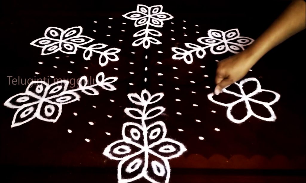 Dotted Rangoli Designs With The Number of Dots