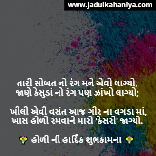 Happy Holi Message in Gujarati
