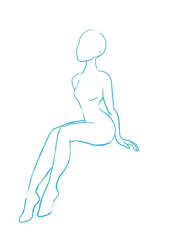 anime girl drawing full body images