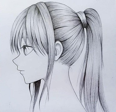 cute anime girl drawing easy step by step