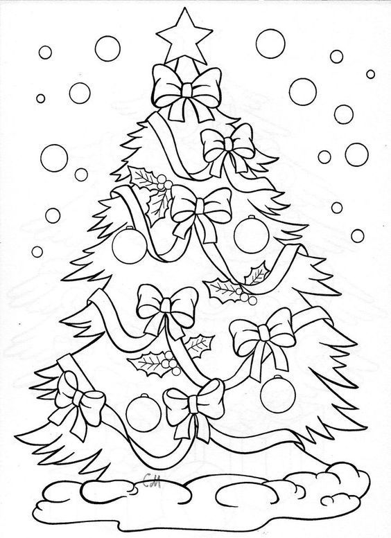 Christmas tree draw