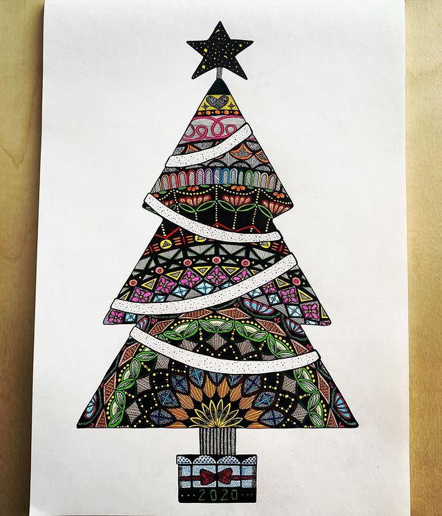 christmas tree for drawing