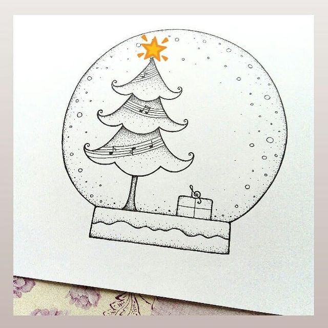 christmas tree sketch 