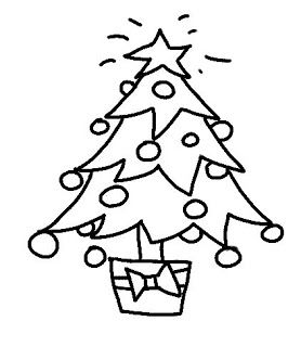cute easy christmas tree drawing 