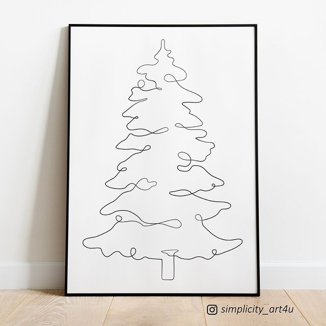 cute easy christmas tree drawing
