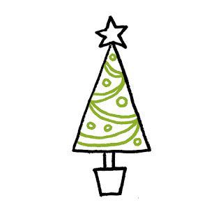 easy christmas tree drawing 
