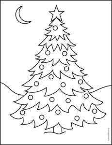 [100+ New] Christmas Tree Drawing Ideas 2023 Easy & Simple - Jadui Kahaniya